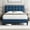 Navy Blue, variant on Yaheetech Upholstered Platform Bed Frame with Square Tufted Headboard, Full, Navy Blue