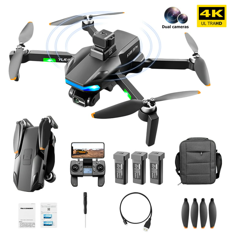 Drone Foldable Gps Drone With Adult 6k Camera, Quadcopter With Brushless  Motor, Carrying Bag