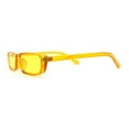 thumbnail image 4 of Womens Mod Pop Color Narrow Rectangle Cat Eye Sunglasses Yellow, 4 of 4