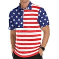 thumbnail image 3 of Iceglad Golf Shirts for Men Short Sleeve Dry Fit Print Performance Moisture Wicking Polo Shirt, 3 of 7