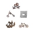 thumbnail image 1 of Classic Metal IQ Mind Brain Teaser Alloy Magic Baffling Puzzles Game Educational Toys Gift for Children Adult Boys Set of 5PCS5 Kinds 2China Deng Xun unisex, 1 of 2