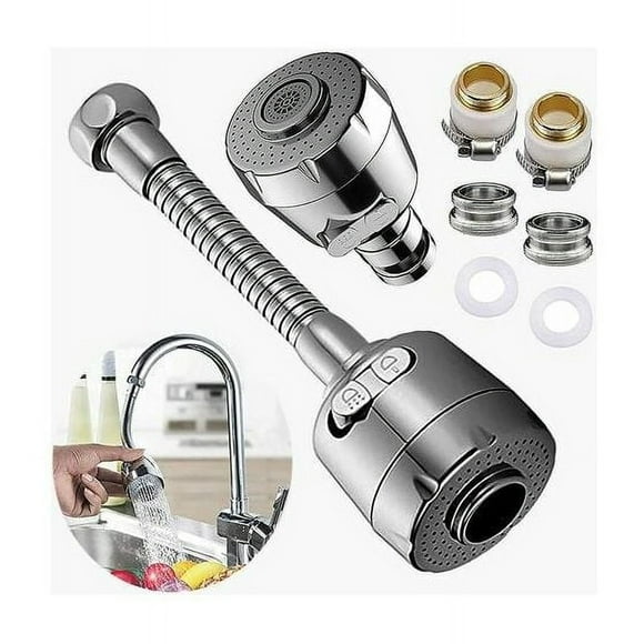 Faucet Sprayer Attachment, Ergonomic Design for M22(0.86in), Adjustable Hose, Rotatable with Extension, Anti-Splash Nozzle, Modes Switch, Easy to Install Sink Faucet Filter