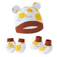 thumbnail image 6 of GYRATEDREAM Newborn Baby Girls Hats Mittens Socks Set Hospital Hat Beanie Infant Bow Hats Baby Cotton Gloves No Scratch Mittens, 6 of 6