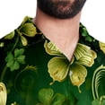thumbnail image 5 of Saint Patrick's Day Men's Short Sleeve Spread Collar Poplin Button Down Casual Printed Summer Beach Unisex Shirts, 5 of 6