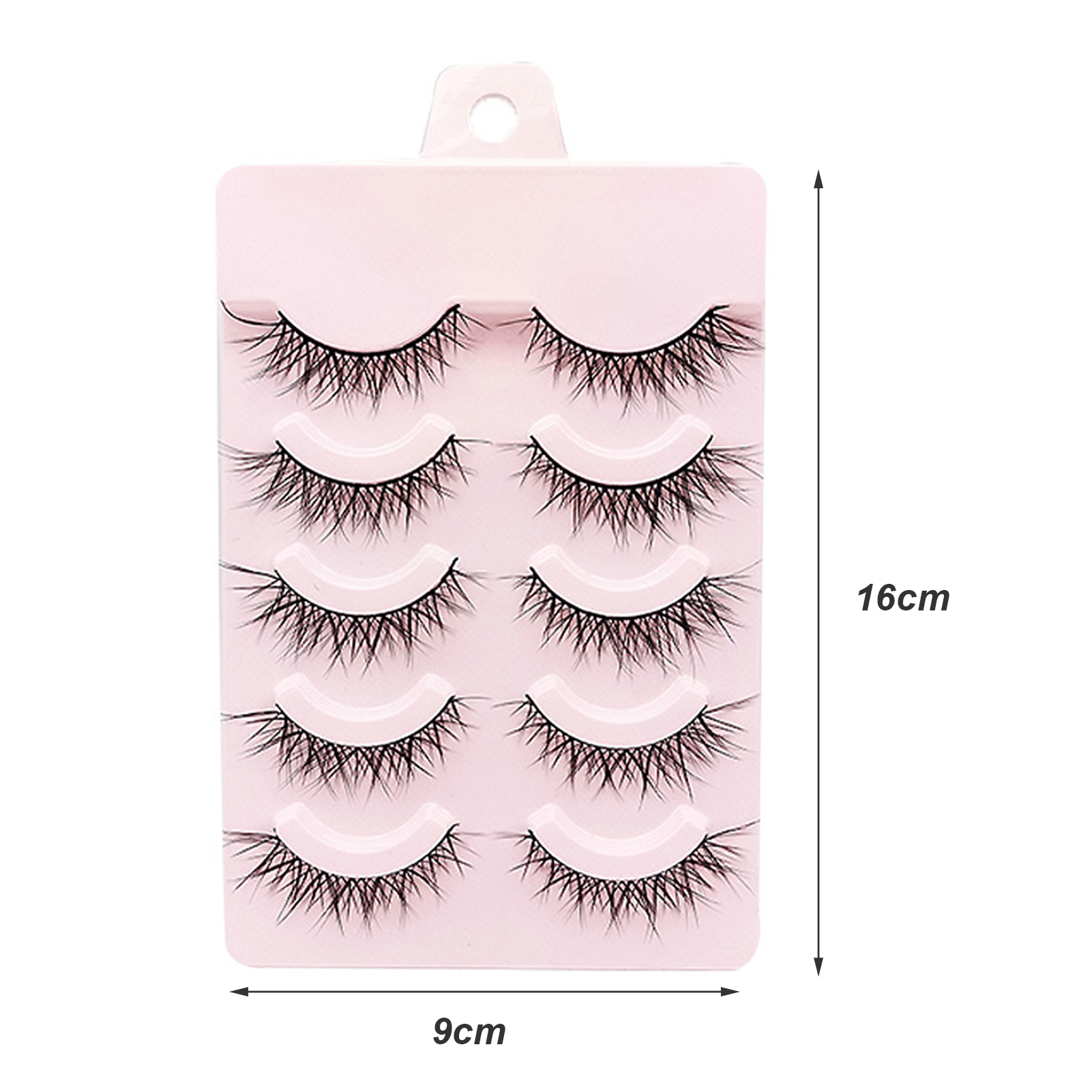DoubleYi False Eyelashes 5 Pairs Support Double Eyelid Natural Nicelooking Cross Sharpening