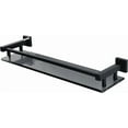 thumbnail image 6 of Bathroom Shelves,Matte Black Glass Shelf for Bathroom, Modern Floating Shelves,20 inch, 6 of 13
