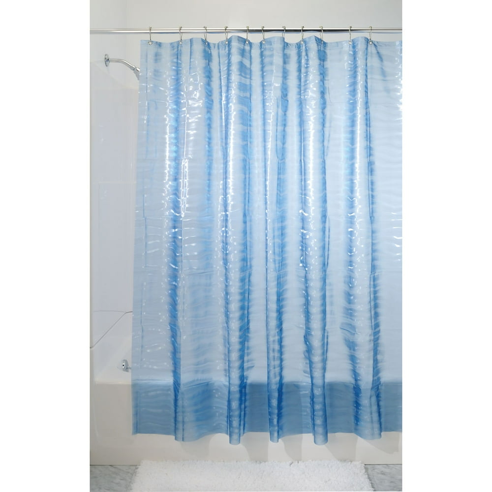 InterDesign Ripplz EVA Shower Curtain, 70" x 72", Blue