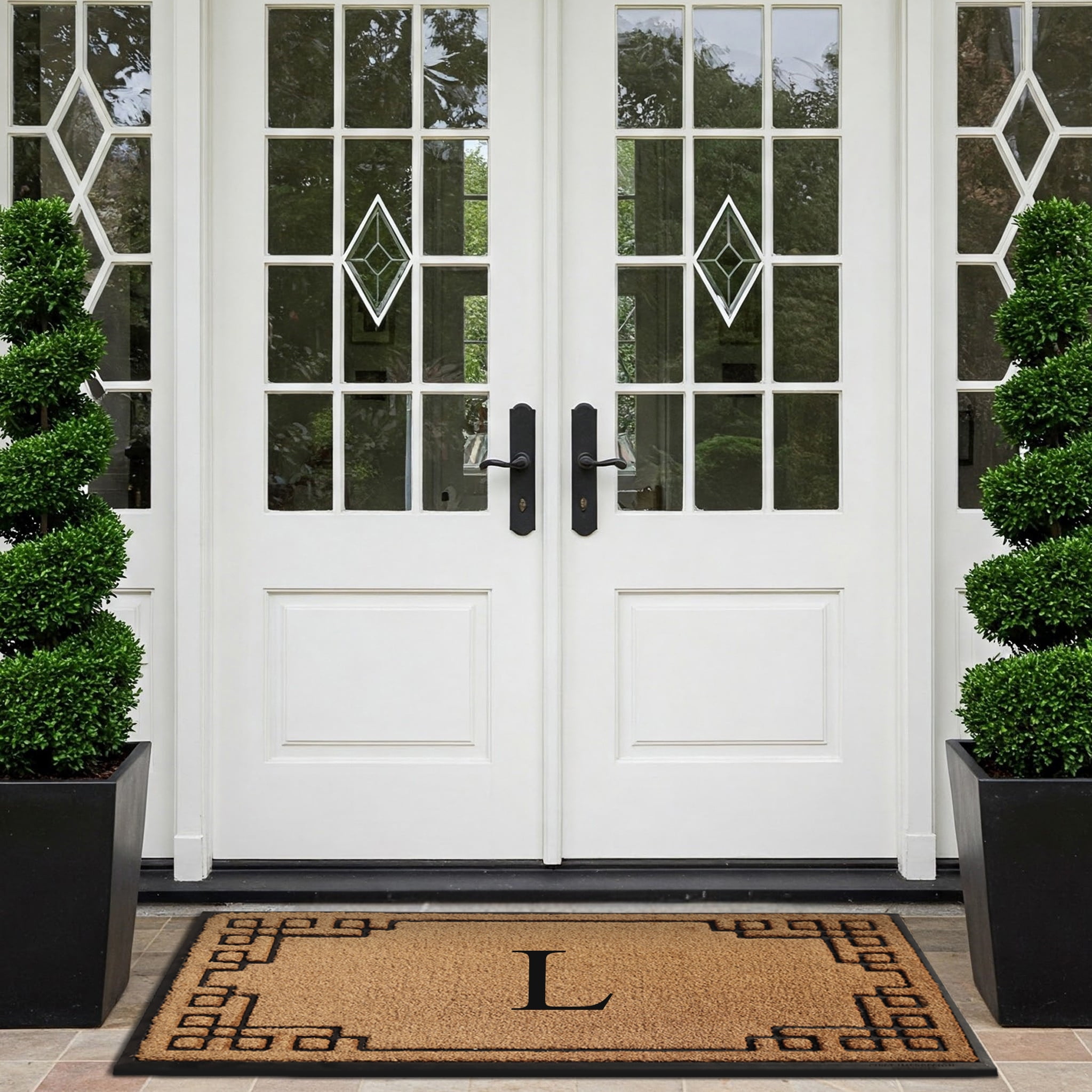 A1 Home Collections Natural Coir & Rubber Door Mat, Long-Lasting Entrance Doormats for Front Door, Thick & Non-Slip Durable Outdoor Entry Mat 36" x 72"
