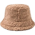 thumbnail image 5 of CoCopeaunts Bucket Hat for Womens Solid Color Lambs Fisherman Hat Cute Girls Outdoor Casual Winter Comfort Warm Fisherman Cap, 5 of 8