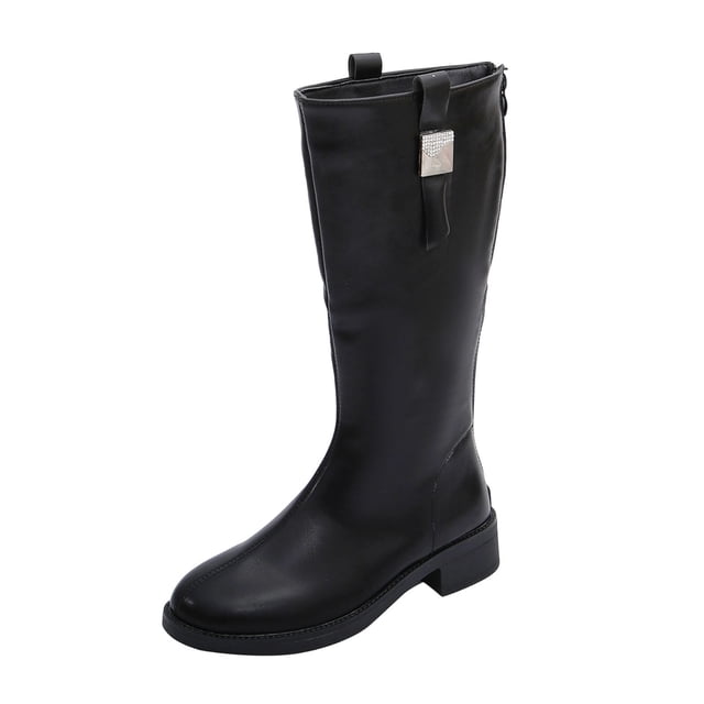 Bottes d'Hiver Décontractées pour Femmes Style Britannique de Haute Qualité Faites à la Main