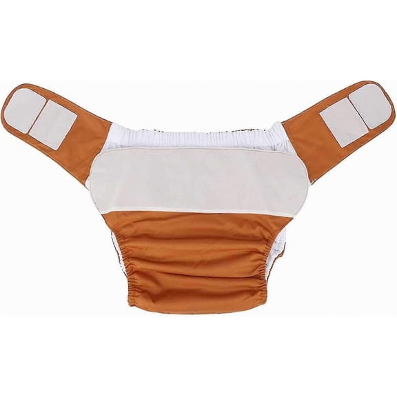Waterproof Adult Swim Diapers - Reusable Washable Pocket Nappies for Seniors & Adults in Coffee Tone