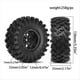 thumbnail image 5 of Juego de 4 Llantas de Goma con Bloqueo de Cuentas de Metal de 136 mm y 1,9 Pulgadas para Coche Teledirigido TRX4 D90 D110 para Axial SCX10 C A Escala 1/8/1/10 C, 5 of 5
