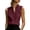 #054-Red, variant on Ailaofu Summer Sleeveless Button Down Blouse for Women, Collared Pleated Office Shirt, Casual Solid Color Fashion Tank Tops