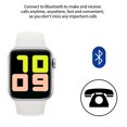thumbnail image 4 of Smart Watch HD Pantalla táctil Compatible con Bluetooth Llamada Rastreador deportivo Detector de frecuencia cardíaca Reloj de salud Pulsera, Blanco Inevent EL000894-01, 4 of 7