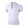 thumbnail image 4 of TAGOLD Mens Summer Short Sleeve Stand Collar Blouse & Shirt Solid Color Dry Outdoor Top, 4 of 4