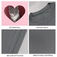 thumbnail image 4 of Coolnut Men's T Shirt Odor Protection Short, A Grey Kitten Peeks Out Of A Heart-Shaped Mens Short Sleeve Tees, Grey Crew-Neck Casual Tee Shirts, L, 4 of 6