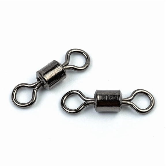 Rotary Fishing Rolling Stainless Steel Drum Triple Rotary Bearing Connector Solid Ring Fishing Accessories 9mm