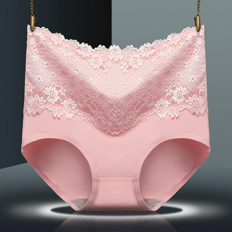 vbnergoie Women Panty High Waist Breathable Trigonometric Panties Female  Underwear Body Shaping Soild Lace Briefs Hap Strong Lift Wear