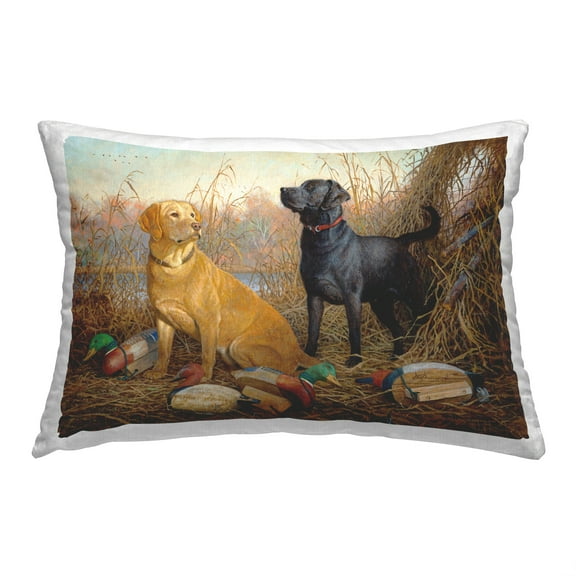 Stupell Industries Hunting Dogs Landscape Decorative Printed Throw Pillow, 14 x 20