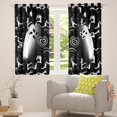 thumbnail image 4 of Gaming Curtains & Drapes Teens Bedroom Game Window Curtains Gamer 30%-50% Blackout Curtains Gamepad Room Decor Window Treatments 2 Panels 42"Wx63"L,Neon Black White Grey, 4 of 5