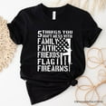 thumbnail image 6 of 5 Things You Don&rsquo;t Mess With Dad T-Shirt, Black and White Patriotic Father Tee with Bold Statemen, 6 of 8