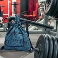 thumbnail image 4 of Basketball Yoga Bag Drawstring Folding Backpack Nylon for Travel (Small Flowers), 4 of 6