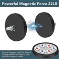 thumbnail image 3 of Rubber Coated Magnets,22LBS Neodymium Magnet Base with M6 Threaded Magnet with Bolts and Nuts,Strong, 3 of 5