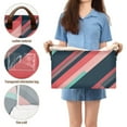 thumbnail image 5 of Yayeee Foldable Storage Basket for Shelves with Handles Waterproof Cloth Bins, Pink Geometric, 5 of 7