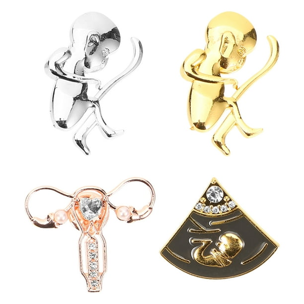 4 PCS Broche Pin Clothing Pin Pin Broche de metal Broches de solapa para decoración
