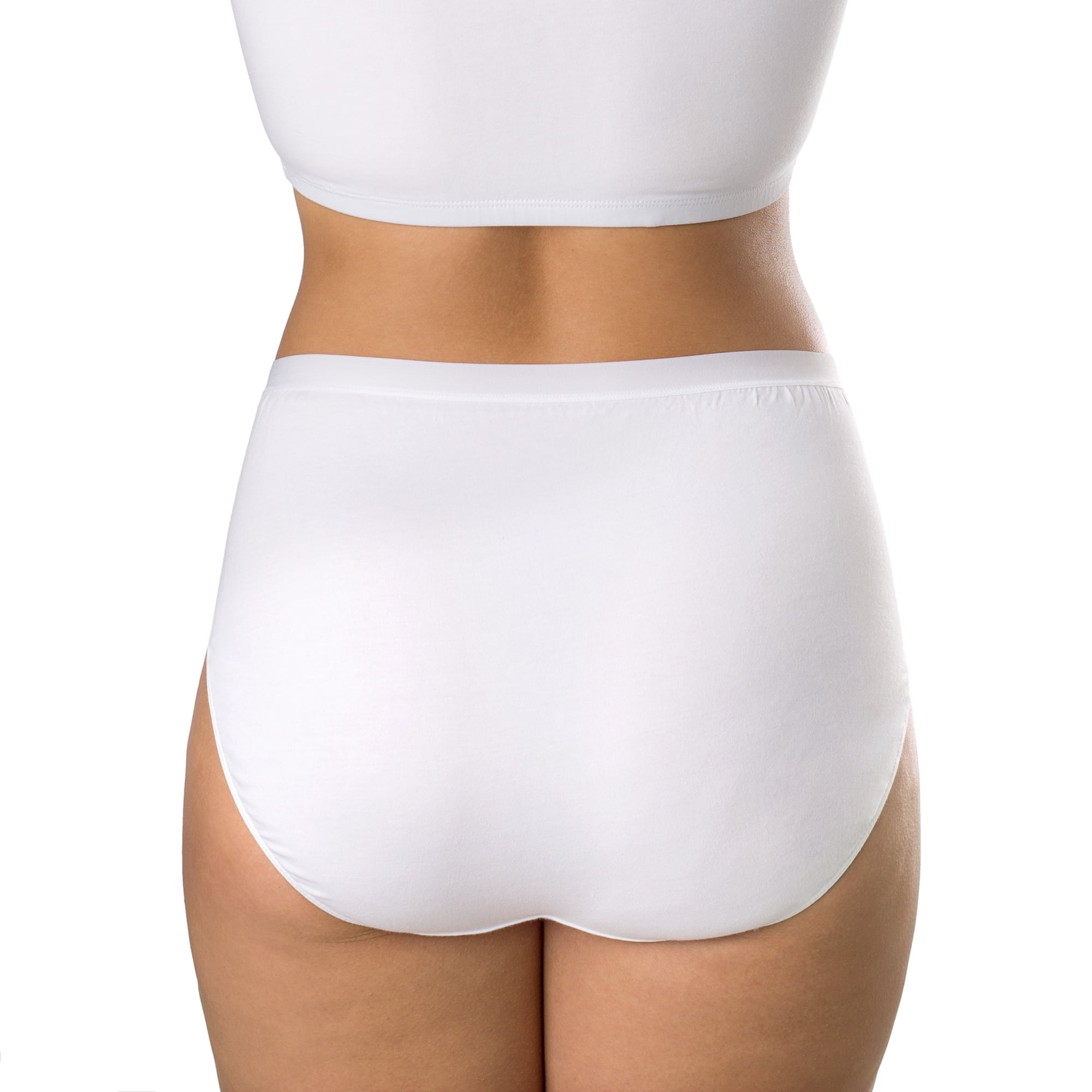 Plus Cotton Spandex High Cut Brief