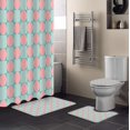 thumbnail image 1 of FMSHPON Geometric Theme 4 Piece Bathroom Set Shower Curtain Bath Rug Contour Mat and Toilet Lid Cover, 1 of 7
