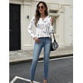 thumbnail image 4 of Zeagoo Long Sleeve Shirts for Women V Neck Henley Tops Pleated Button Casual Dressy Blouses Fashion Tunic Outfits, 4 of 4