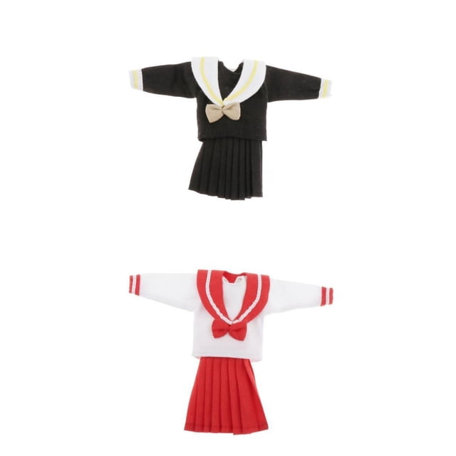 Ropa De Muñeca 1/6 Para Traje De Muñecas De Niña Pulgadas Negro+Ropa De Muñeca 1/6 Para Traje De Muñecas De Niña Zulema none