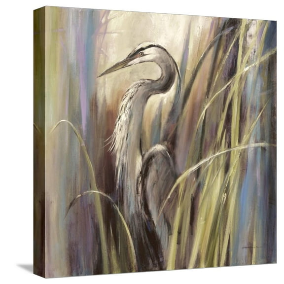 Art.com Coastal Heron Stretched Canvas Print Wall Art by Brent Heighton, 16" x 16"