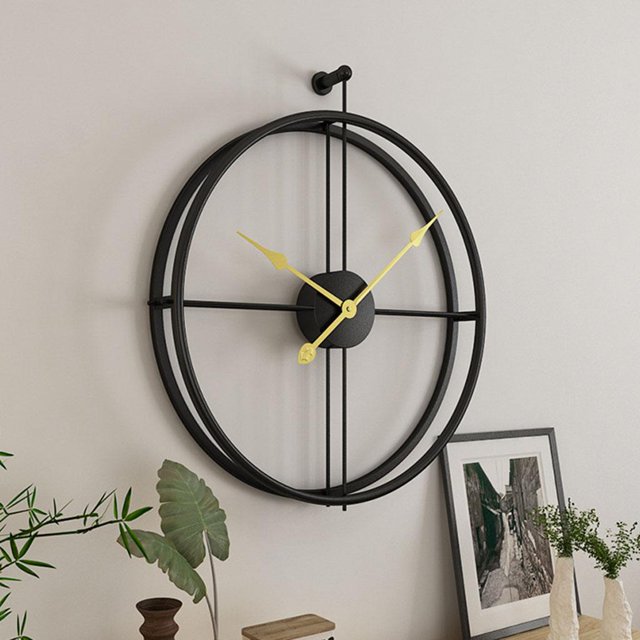 Reloj de pared grande de 20 pulgadas, reloj Retro europeo, reloj de pared grande tamaño decorativo Vintage para /lo negro Colco Reloj de pared
