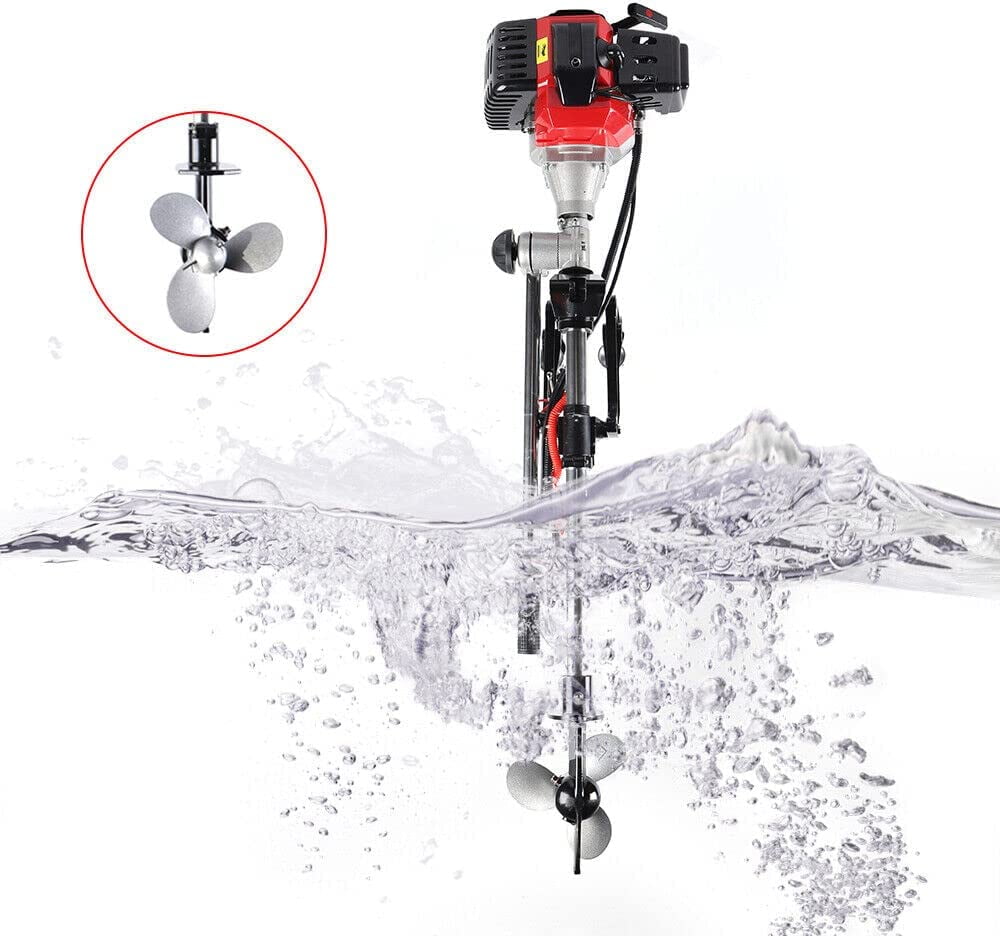 Buy MONIPA Short Shaft Small Outboard Boat Engine 52cc 2.3HP 2Stroke GasPowered Outboard Motor