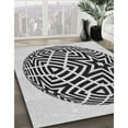thumbnail image 2 of Ahgly Company Indoor Round Patterned Platinum Gray Area Rugs, 4' Round, 2 of 6