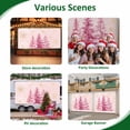 thumbnail image 5 of Fsddascl 7 x 16 Ft Christmas Garage Door Cover, Pink Christmas Tree Large Garage Door Banner, Xmas Snowflake Winter Hanging Garage Mural Background for Indoor Outdoor Xmas Party Supplies, 5 of 9