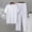 White, variant on Mens Modal Pajamas Set Lightweight Loungewear Short Sleeve Top and Pants Soft Sleepwear Pjs Sets Size 5XL White