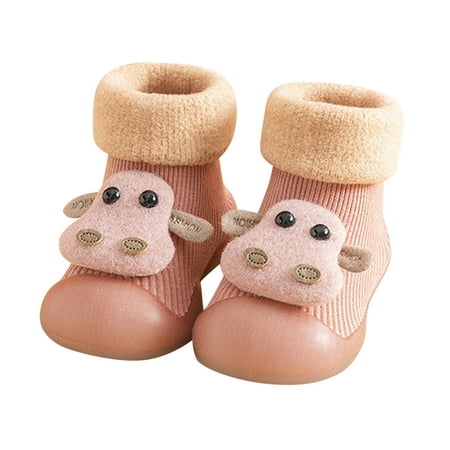

XINSHIDE Shoes Toddler Kids Infant Newborn Baby Boys Girls Shoes First Walkers Thickened Warm Cute Cartoon Animals Antislip Shoes Socks Shoes Prewalker Sneaker Casual Kids Shoes