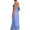 thumbnail image 4 of Women'S Skirt Sets 2 Piece Outfits Contrast Trim Ruffle Hem Tops and Maxi Skirt Vacation Set Blue M, 4 of 9