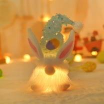 Skegnu Up to 55% off Easter Gnomes Lightable Doll Gnome Rudolph The Gnome Rabbits Faceless Doll With Lights Toy Decorations Easter Ornament on Clearance