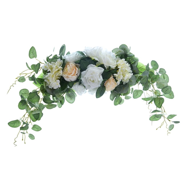 Guirnalda Floral Decorativa para Boda de Puerta Blanco Flores de arco de boda