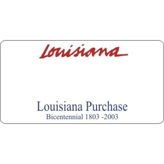 Design It Yourself Louisiana Bicycle Plate #2. Free Personalization on Plate