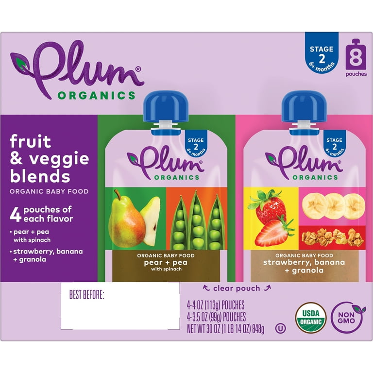 pack) Plum Organics Stage Organic Baby Food, Variety Flavors