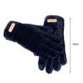 thumbnail image 6 of Skymirror 1 Pair Women Winter Gloves Cozy Solid Color Full Finger Plush Elastic Keep Warm Furry Thicken Lady Gloves Winter Daily Gloves, 6 of 8