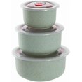 thumbnail image 2 of 3Pcs Lunch Box Containers, Fruit Storage Containers for Fridge, Lightweight, Durable, Reusable Mixing Bowls with Lids Set for Food Storage, Meal Prep, Working Lunch, Picnic & Campin, Green, 2 of 8