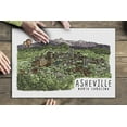 thumbnail image 3 of Asheville, North Carolina, Line Drawing (19x27 inches, Premium 500 Piece Jigsaw Puzzle for Adults and Family, Made in USA), 3 of 4