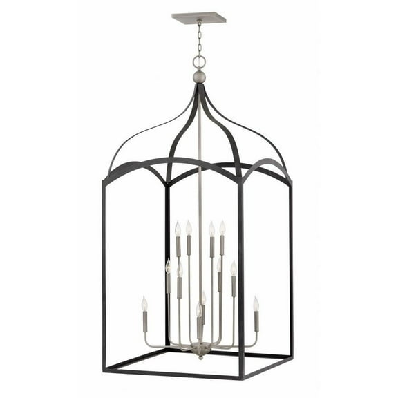 Farmhouse Twelve Light Chandelier-Aged Zinc Finish Bailey Street Home 81-Bel-3002289