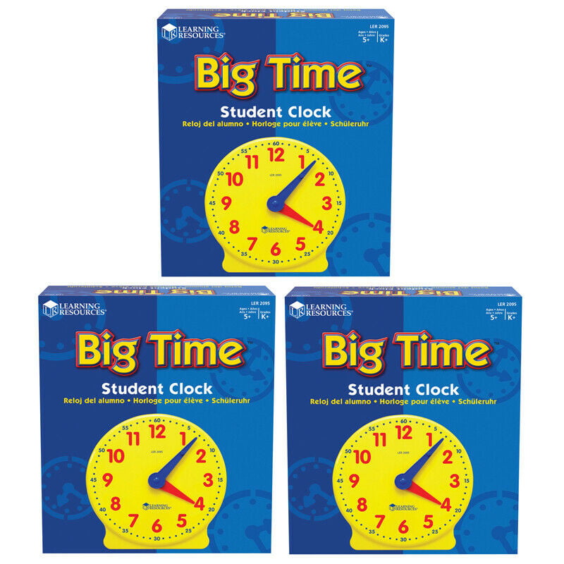 Learning Resources Big Time Student Clock 12 HR Ler2095 for sale online 